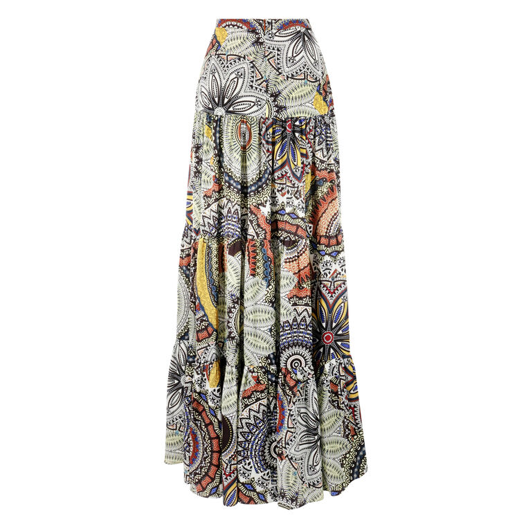 Nara Tiered Maxi Skirt image number null