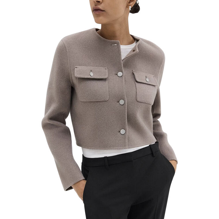Cardigan Jacket in Double-Face Wool-Cashmere image number null