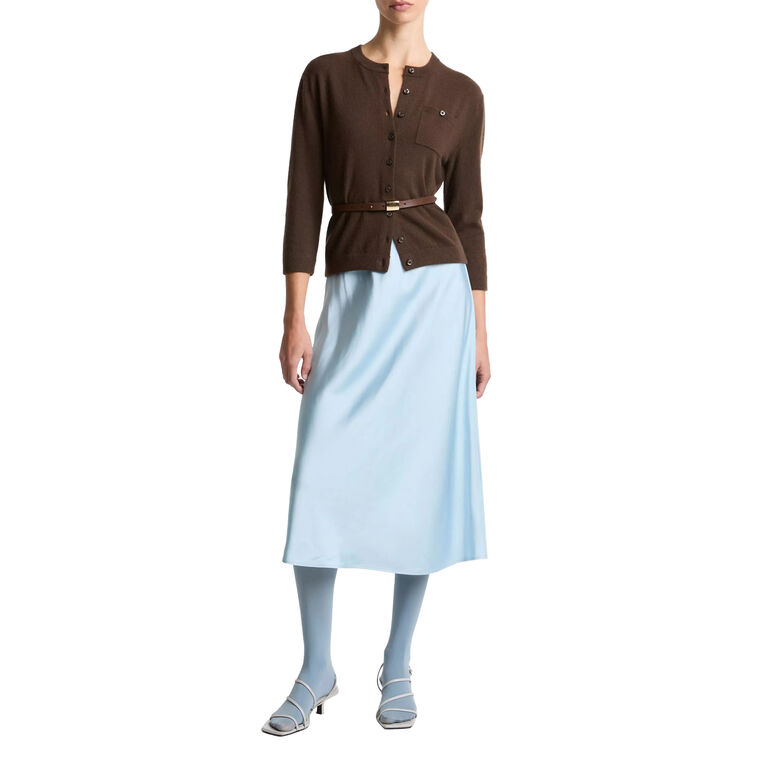 Pull-On Satin Slip Skirt image number null