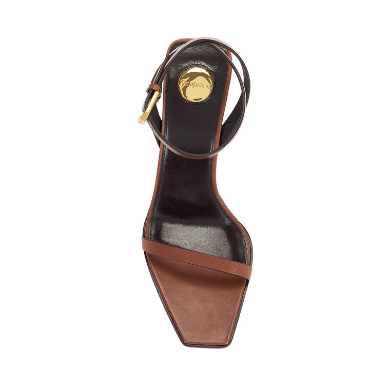 May 90mm Leather Ankle-Strap Wedge Sandal image number null