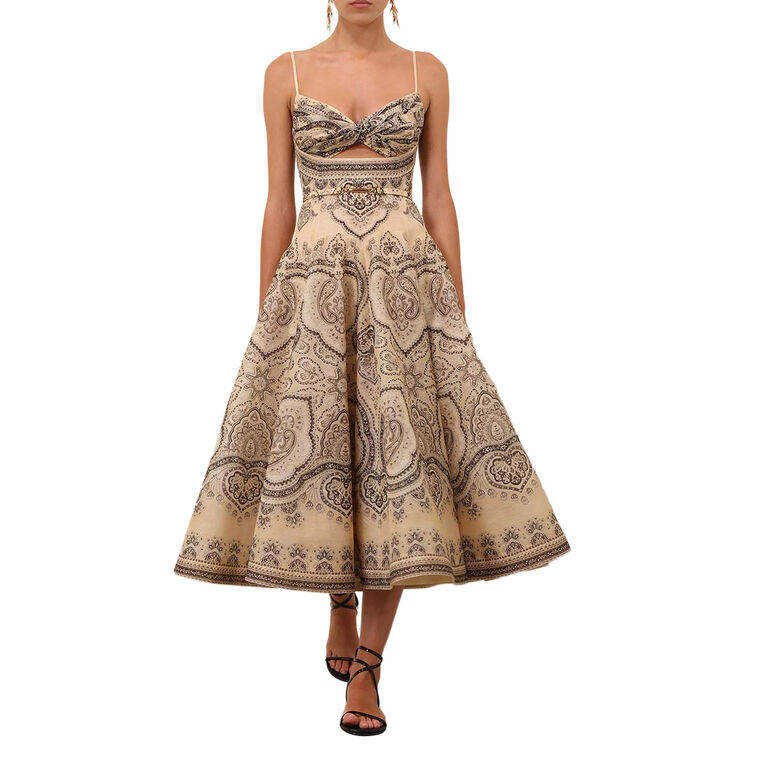 Luna Sleeveless Twist Midi Dress image number null