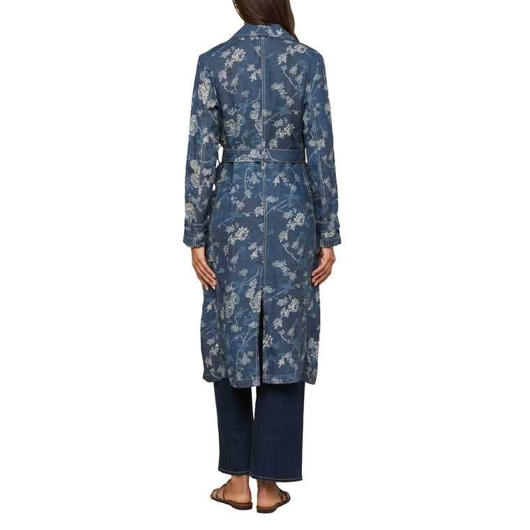 Bradley Belted Linen Trench Coat image number null