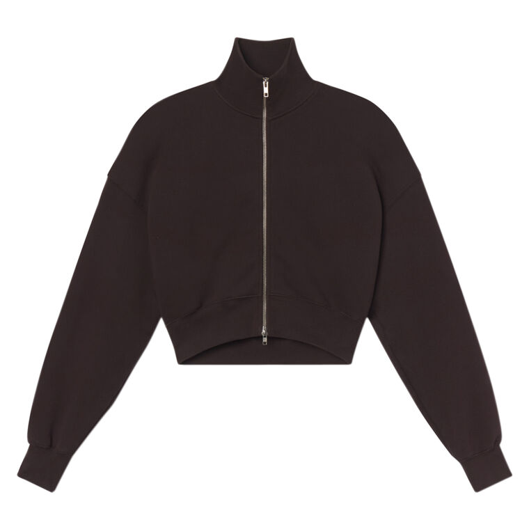 Darby Long Sleeve High Collar Zip-Up Jacket image number null