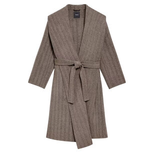 Lux Shawl Collar Herringbone Coat