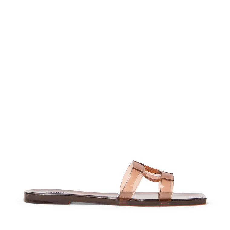 Simkhai Monogram Jelly Flat Slide Sandal image number null