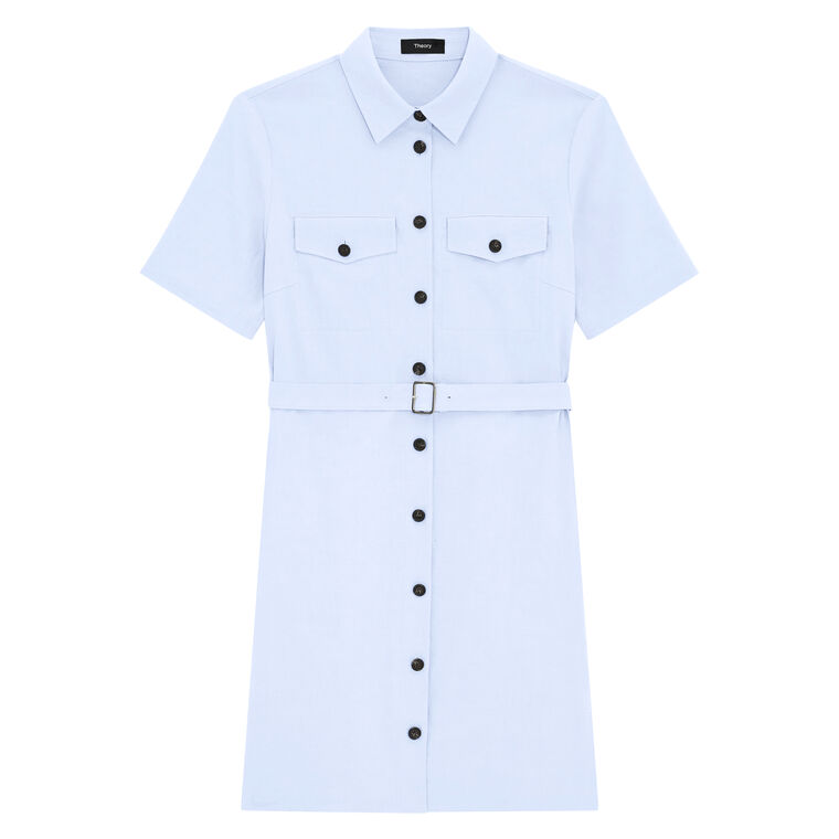 Short Sleeve Military Pocket Shirtdress image number null