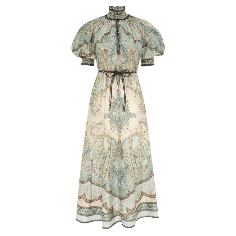 Wanderlust Short Sleeve Billow Midi Dress image number null