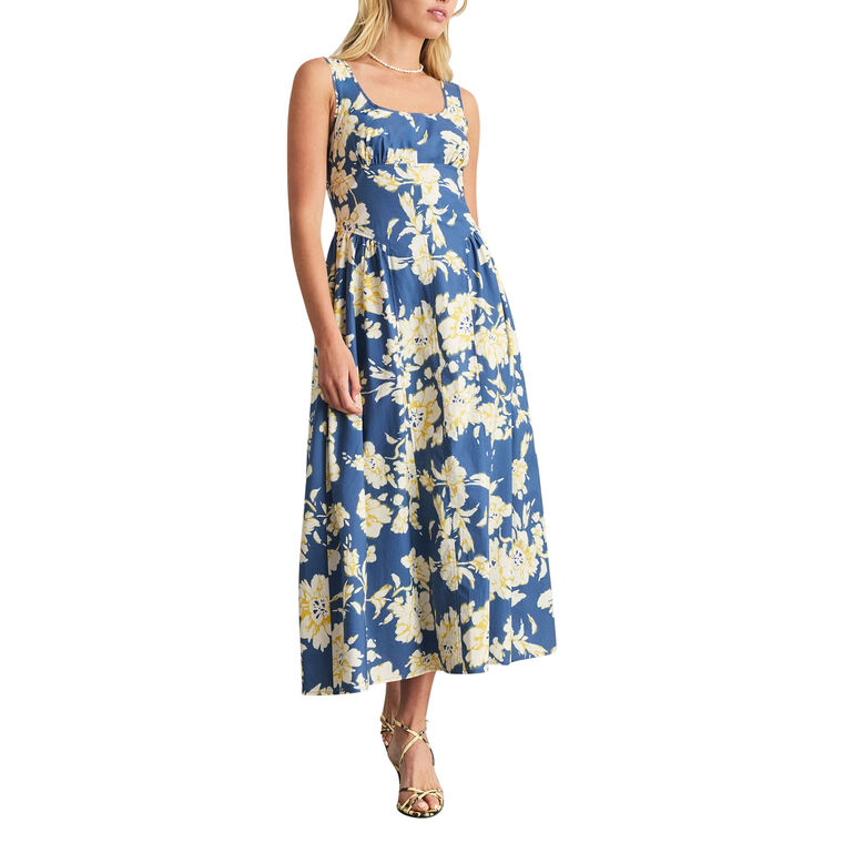 Cadence Sleeveless Square Neck Midi Dress image number null