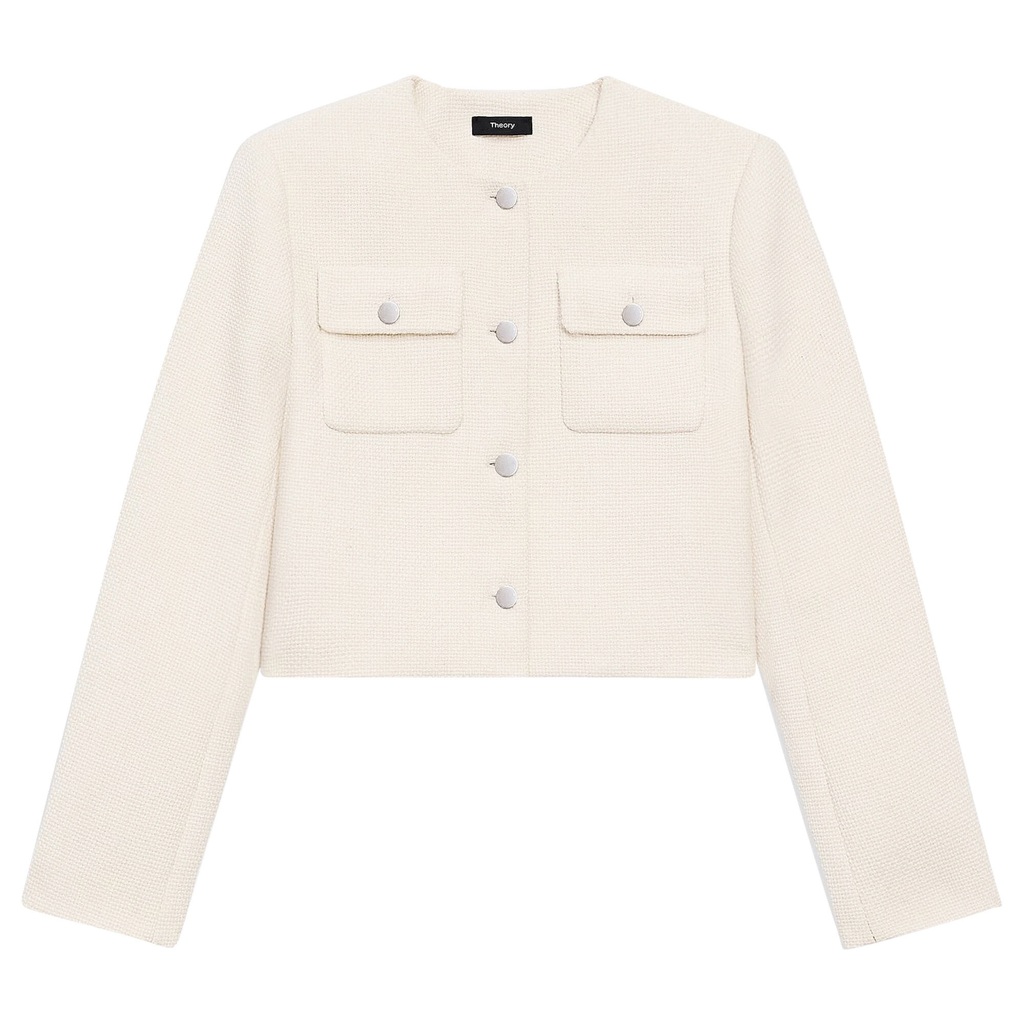 theory セオリー Plush Tweed PKT Cardgn JKT Theory Plush Tweed Pocket Cardigan Jacket | Tootsies