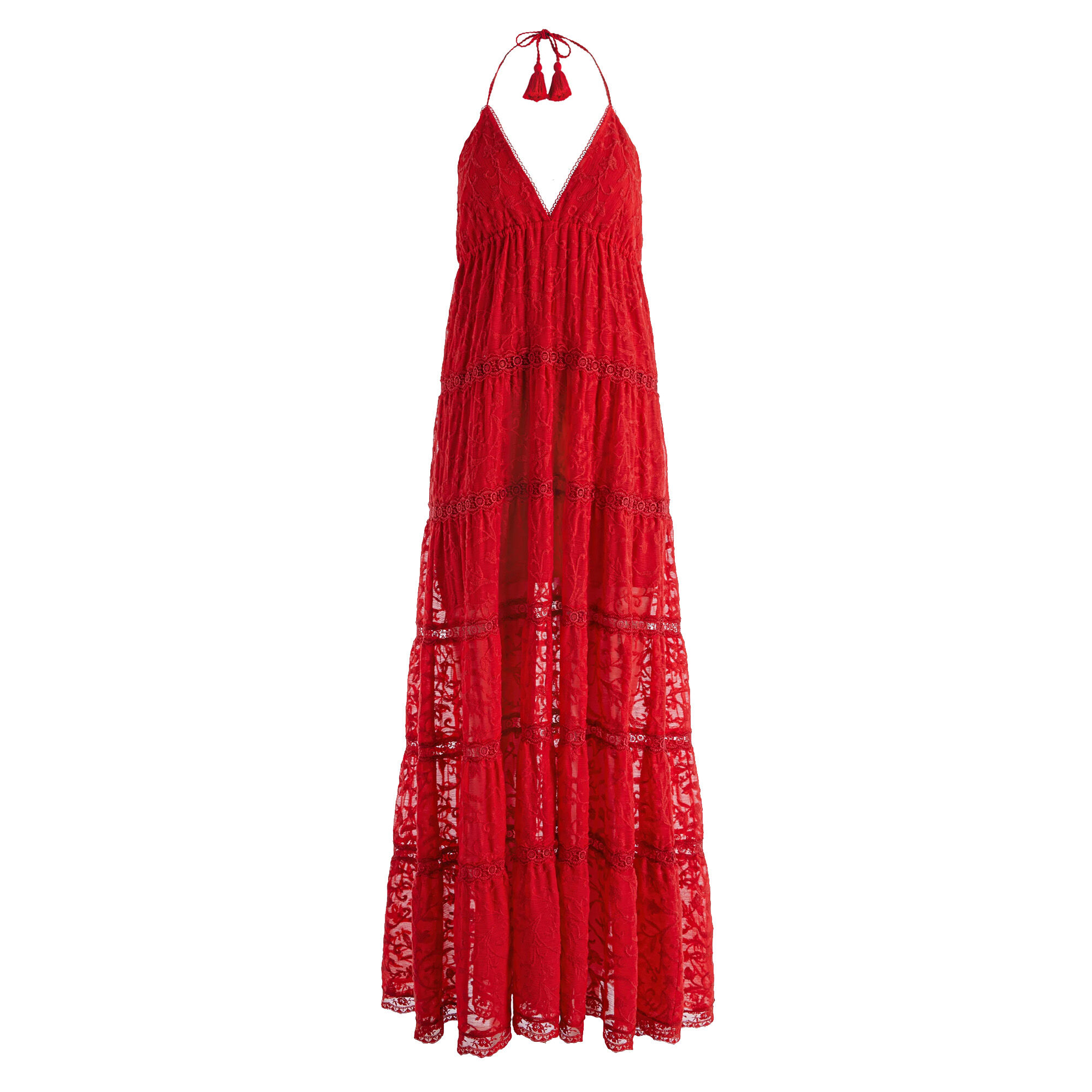 Alice + Olivia Mae Halter Tiered Maxi Dress | Tootsies