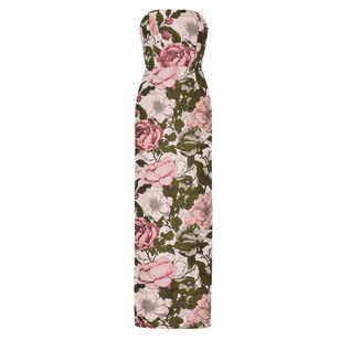 Ella Strapless Jacquard Maxi Dress