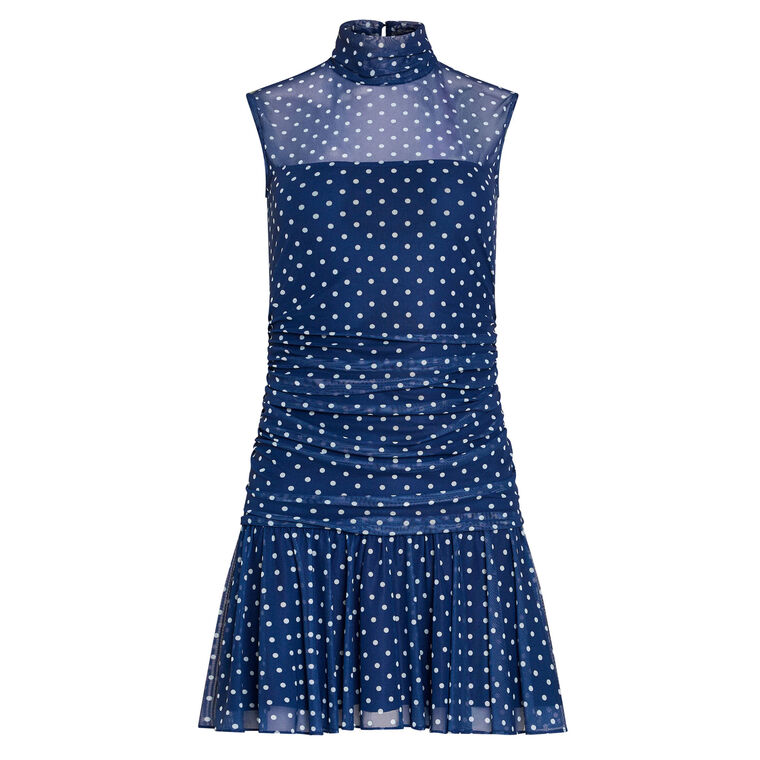 Rumi Sleeveless Mock Neck Mini Dress image number null