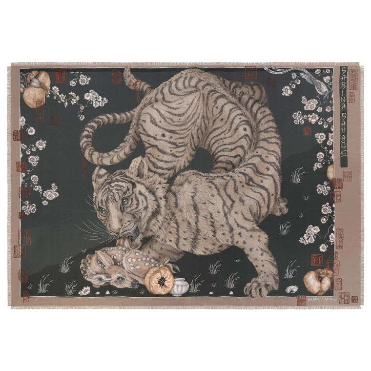 Zouyu Cry The Deer Silk Twill Rectangle image number null