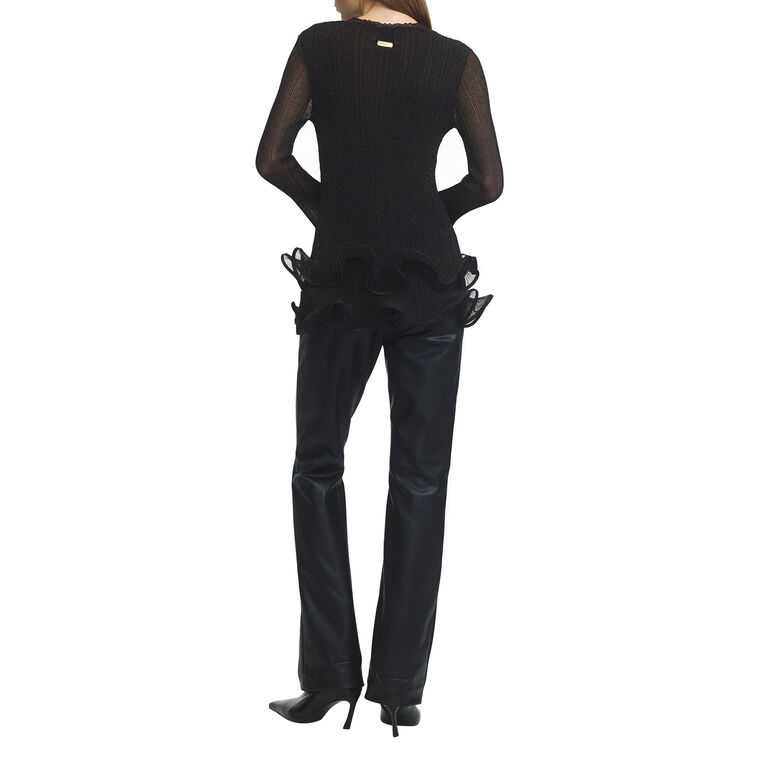 Agata Ruffle Knit Top image number null