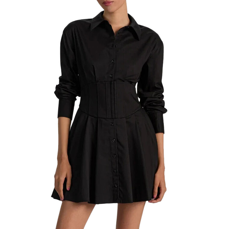 Edie Corset Button Down Mini Dress image number null