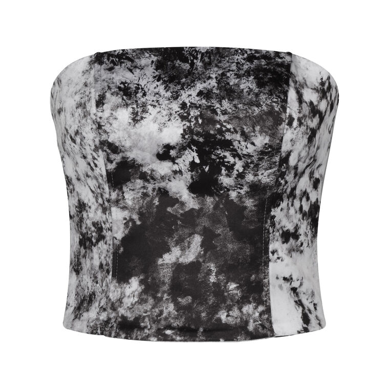 Sensation Strapless Bustier Crop Top image number null