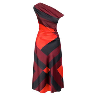 Phare Off-The-Shoulder Silk Midi Dress