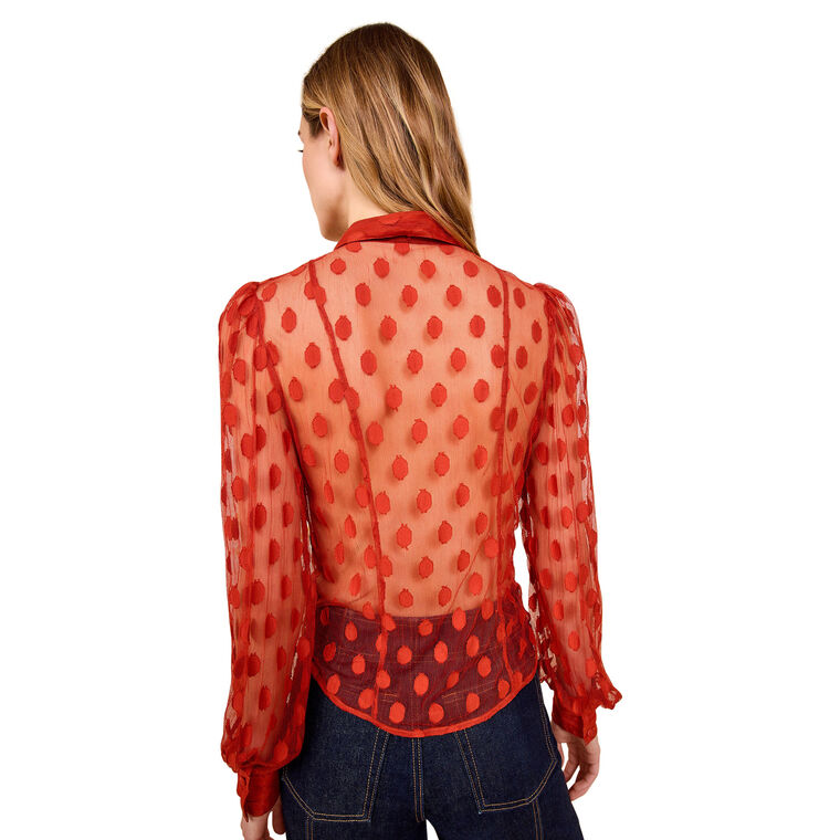 Soraya Lace Neck-Tie Blouse image number null