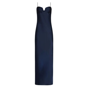 Ira Sleeveless Satin Maxi Dress
