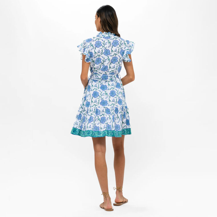 Ruffle Collar Button Mini Dress image number null