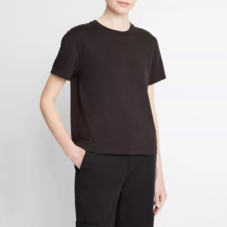 Pima Cotton Crew Neck T-Shirt image number null