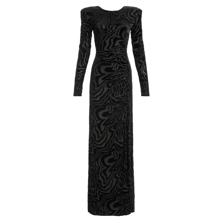 April Burnout Long Sleeve Maxi Dress image number null