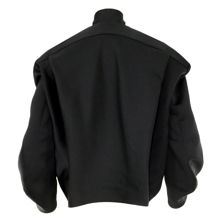 Sculpted Back Satin Bomber image number null