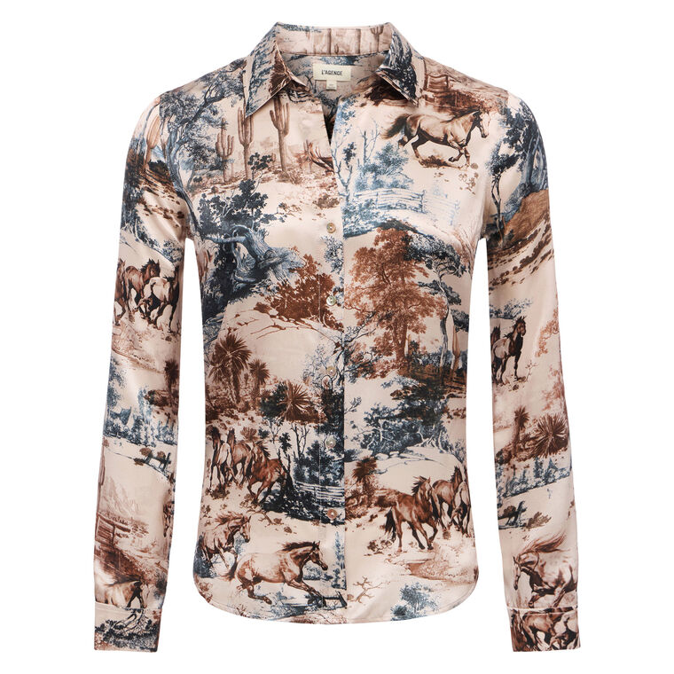 Tyler Long Sleeve Silk Blouse image number null