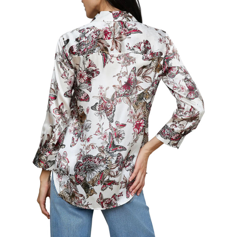 Dani 3/4 Sleeve Silk Blouse image number null