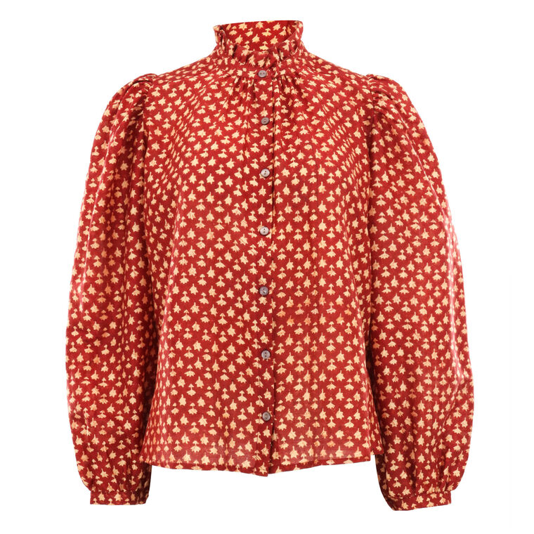 Annabel Mahogany Bhutti Shirt image number null