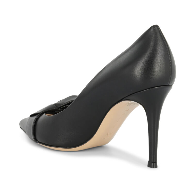 Bow Detail 85mm Leather Pump image number null
