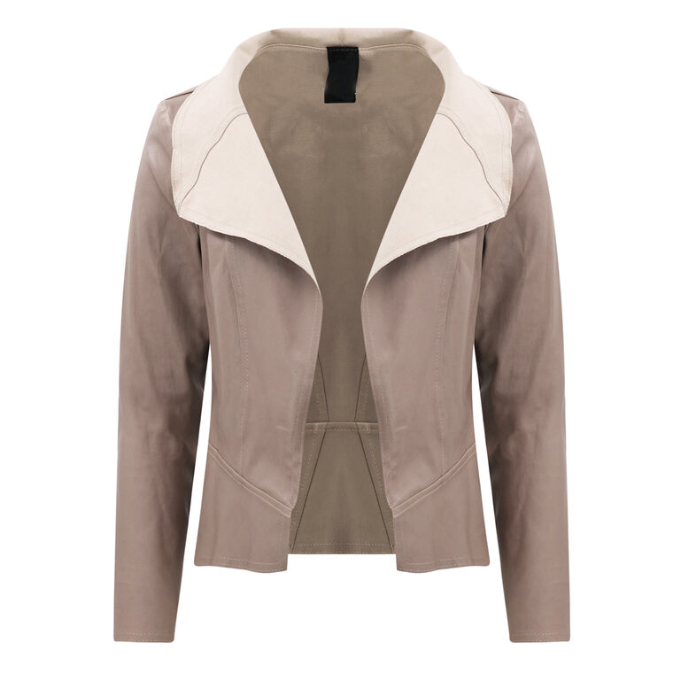 Drape Leather Jacket image number null
