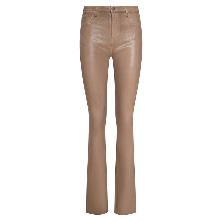 Marty High Rise Coated Flare Jean image number null