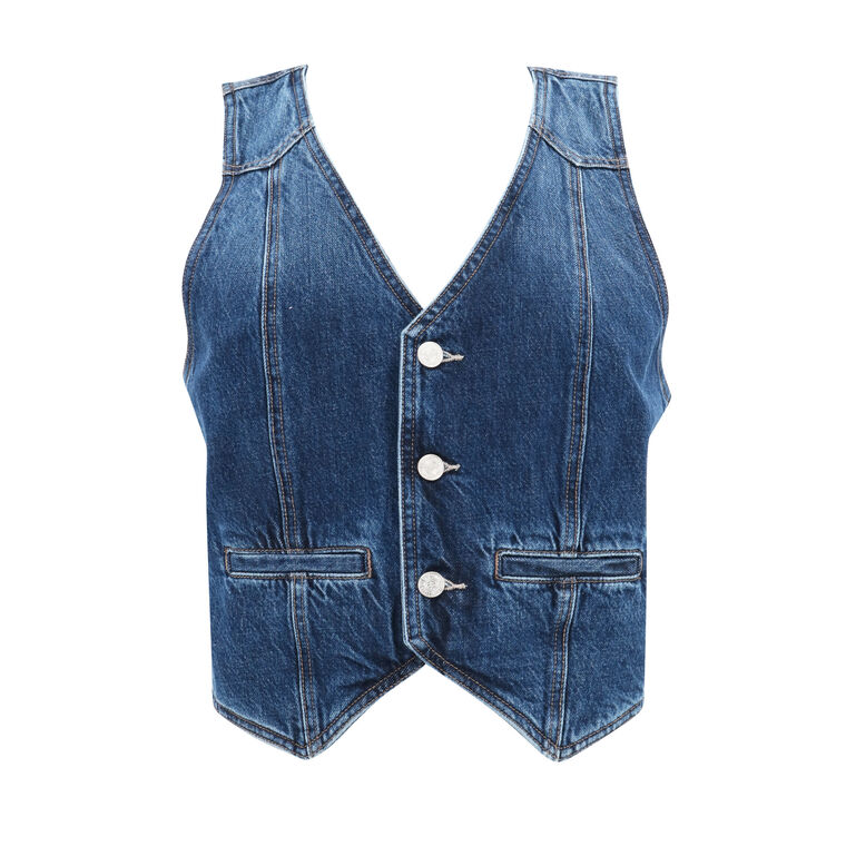 The Masked Rider Denim Vest image number null