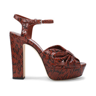 Heloise 120mm Snake Printed Platform Sandal
