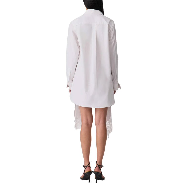Long Sleeve Lace Cascade Shirt Dress image number null