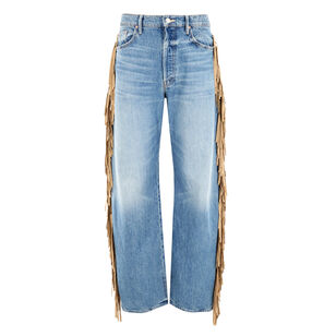Fringe Half Pipe Button Sneak Jean