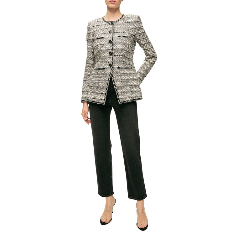 Alessia Metallic Tweed Cutaway Jacket image number null