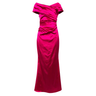 Off-Shoulder Stretch Satin Gown