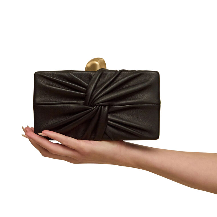 Lisse Knotted Leather Clutch image number null