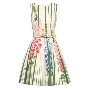 Sleeveless Foxglove Belted Dress