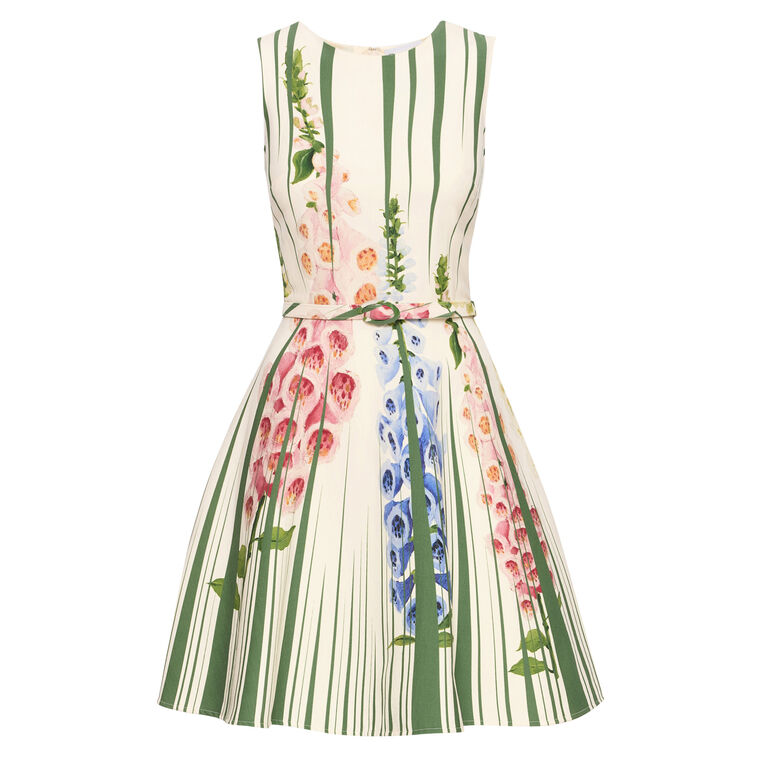 Sleeveless Foxglove Belted Dress image number null