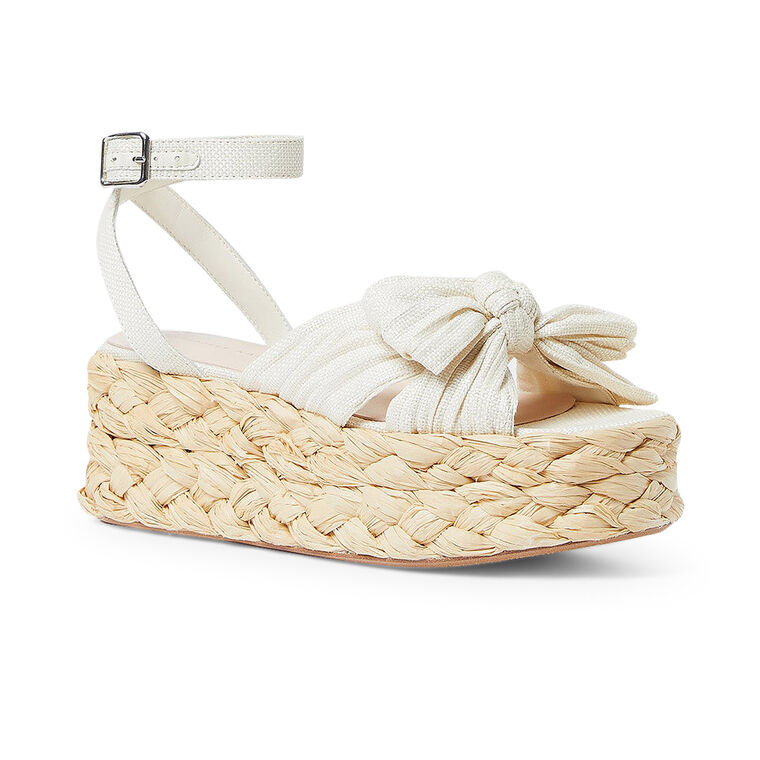 Gaby Pleated Bow Espadrille Sandal image number null