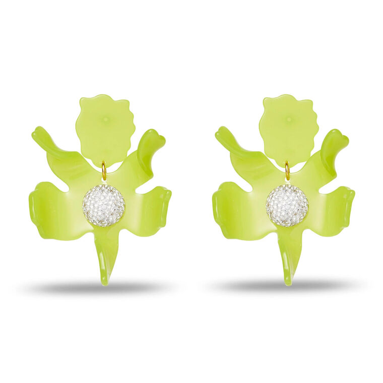 Crystal Lily Earrings image number null