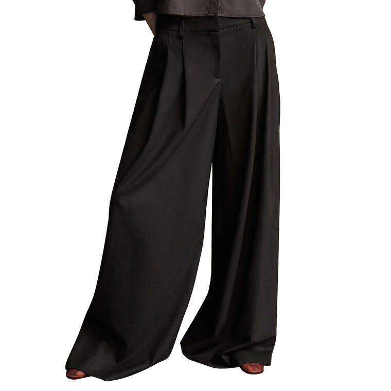 Didi Wide Leg Pant In Italian Wool Twill image number null