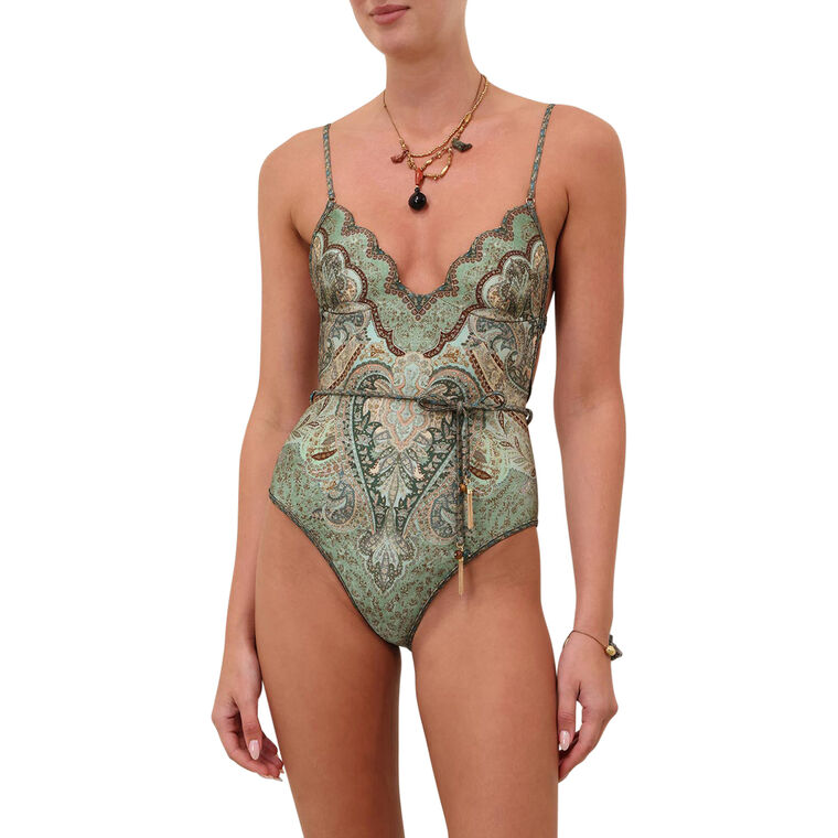 Wanderlust Scallop One-Piece Swimsuit image number null