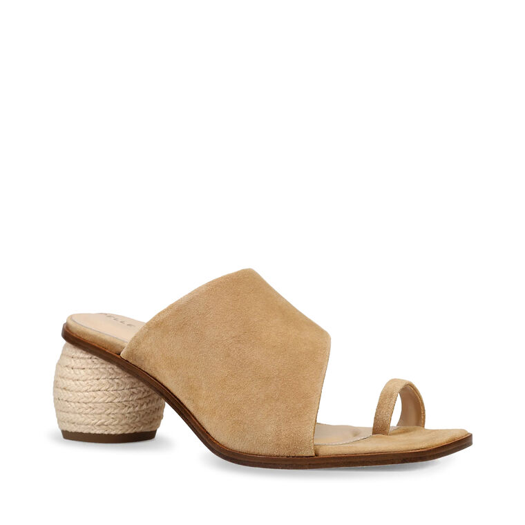 Lahi Suede Slide Sandal With Sculptural Heel image number null
