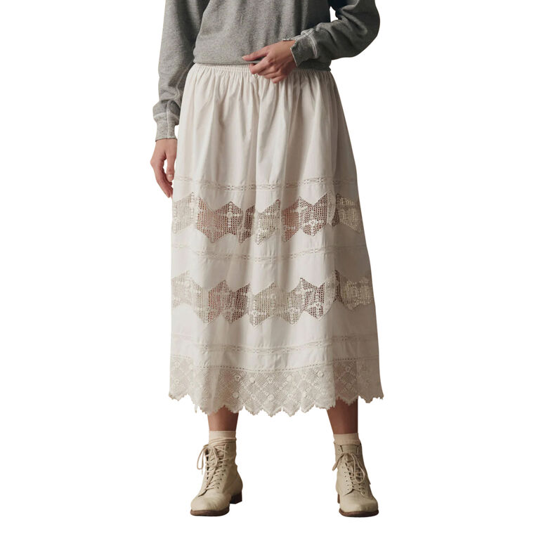 The Rosette Crochet Canary Midi Skirt image number null