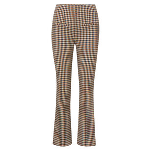 Kean Cropped Slim-Leg Houndstooth Pant