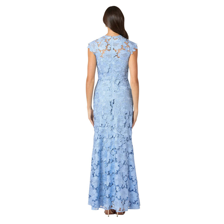 Raven Cap Sleeve Lace Maxi Dress image number null